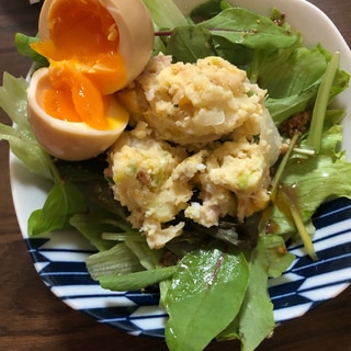 味玉と最強ポテトサラダ